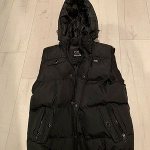 Pd&c puffer sleeveless black